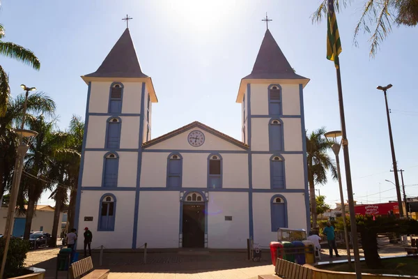 Matriz Divino Pai Eterno Antigo Santuário Cidade Trindade Goiás — Fotografia de Stock