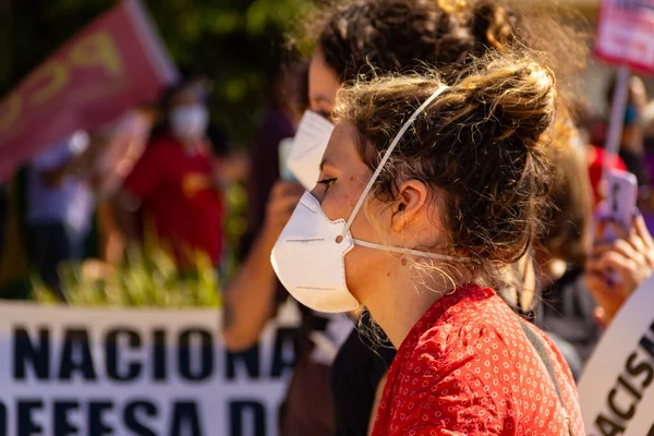 Photo Taken Protest President Jair Bolsonaro 24J Day Protests Throughout — Stock Photo, Image