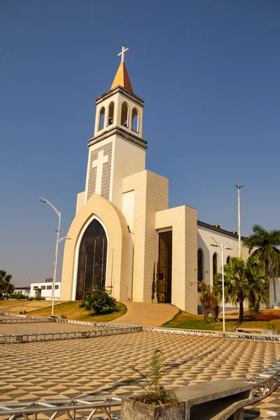 Fachada Parroquia Sao Benedito Día Claro Soleado Con Cielo Azul — Foto de Stock