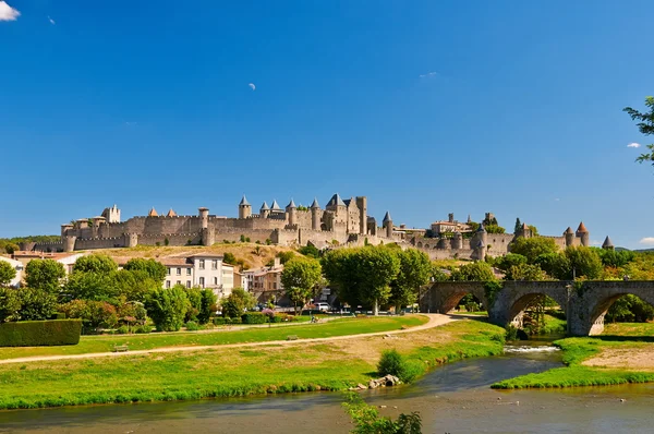 Az ősi Citte Carcassonne, Franciaország — Stock Fotó