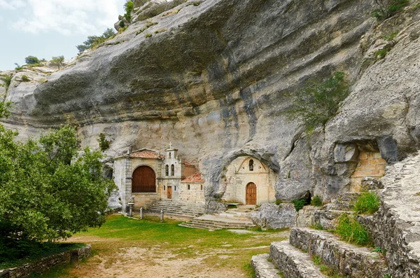 San Bernabe Chapel in Ojo Guareña, Burgos, Spain — 图库照片