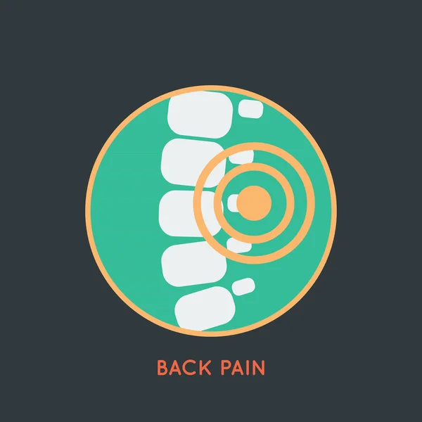 Sırt ağrısı logo vektör — Stok Vektör