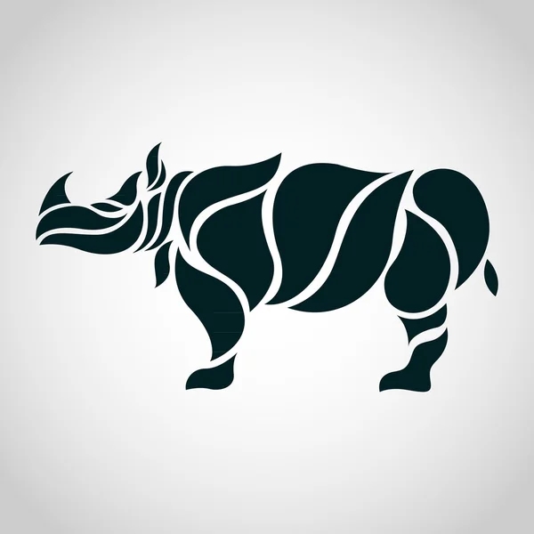 Nashorn-Logo-Vektor — Stockvektor