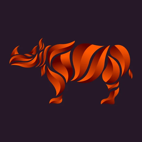 Nashorn-Logo-Vektor — Stockvektor