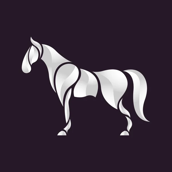 Vektor logo kuda - Stok Vektor