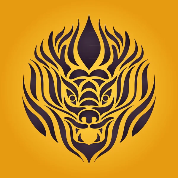 Dragón logo vector — Archivo Imágenes Vectoriales