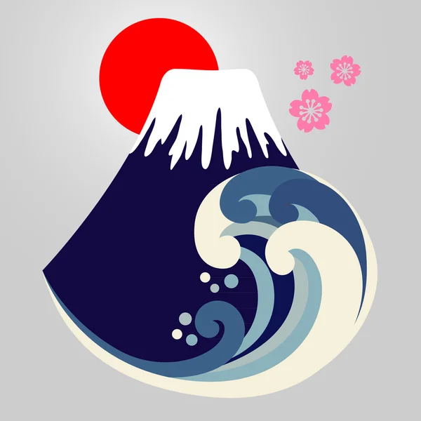 Monture fuji logo vecteur — Image vectorielle