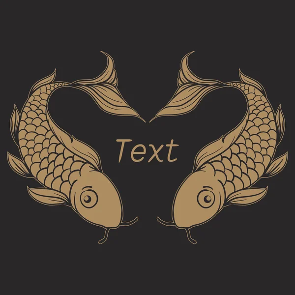 Koi Fish logo wektor — Wektor stockowy