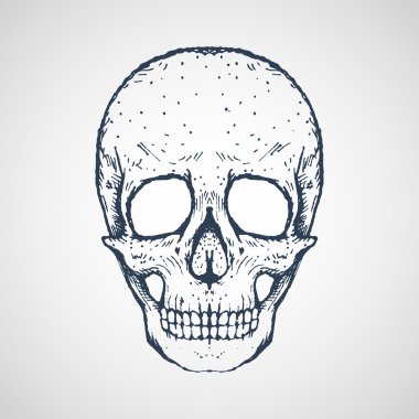 Kafatası logo tasarım şablonu