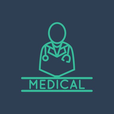 Tıbbi logo vektör tasarım şablonu