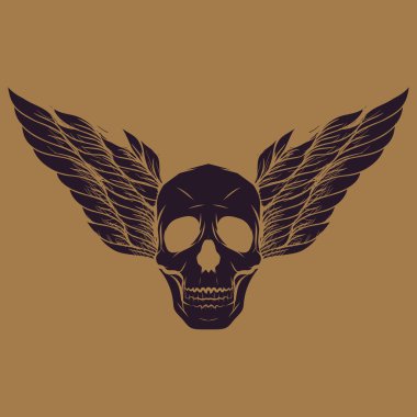 Kafatası logo tasarım şablonu