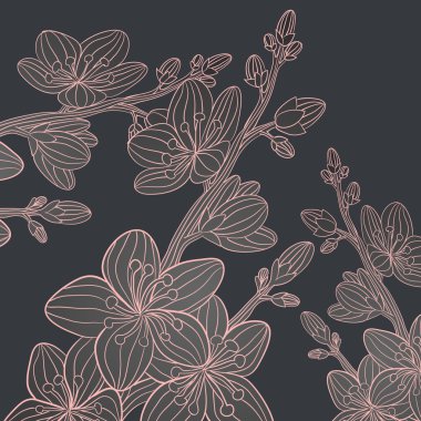 vintage vektör çiçek