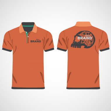 Erkek polo gömlekleri renk. Tasarım şablonu. Vektör çizim