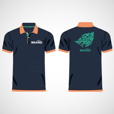 Erkek polo gömlekleri renk. Tasarım şablonu. Vektör çizim