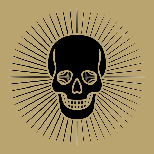 Totenkopf-Logo-Design-Vorlage — Stockvektor