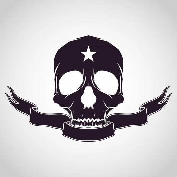 Plantilla de diseño del logo Skull — Archivo Imágenes Vectoriales