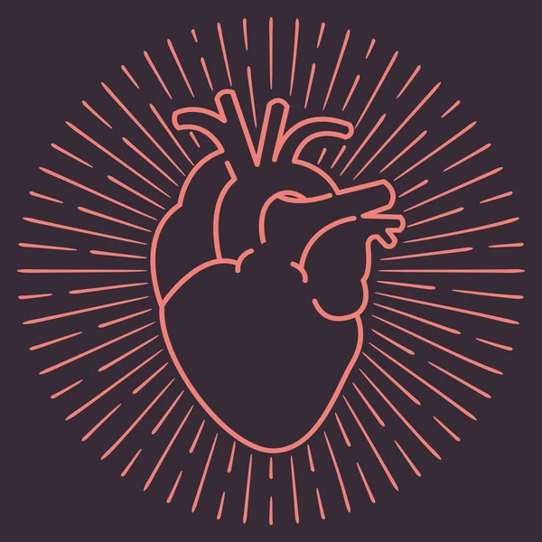 Plantilla de diseño vector corazón — Vector de stock