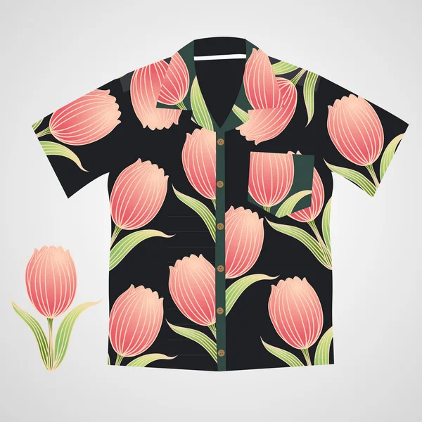 Вектор рубашки hawaii — стоковый вектор