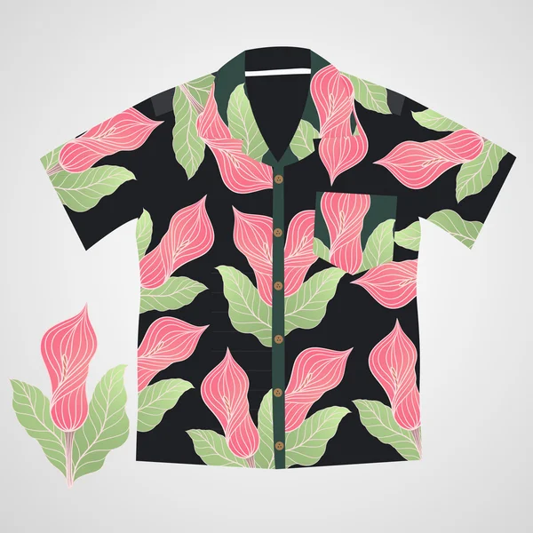 Hawaii shirt vektor — Stockvektor