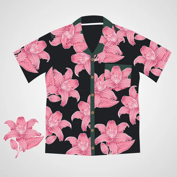 Hawaii shirt vektor — Stockvektor