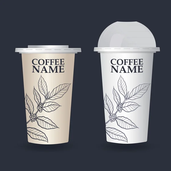 Vorlage für Kaffeebecher-Design — Stockvektor