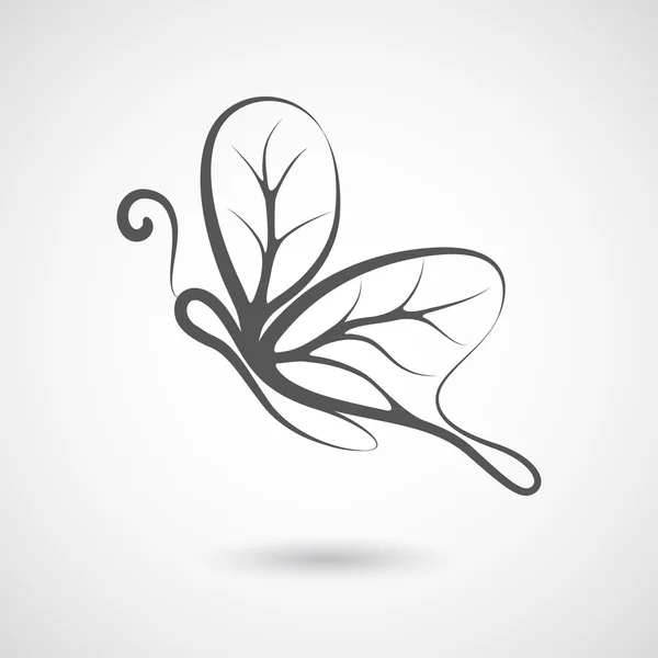 Butterfly logotypen vektor — Stock vektor