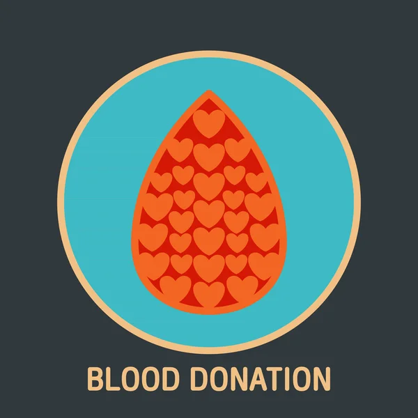Wektor logo oddawania krwi — Wektor stockowy