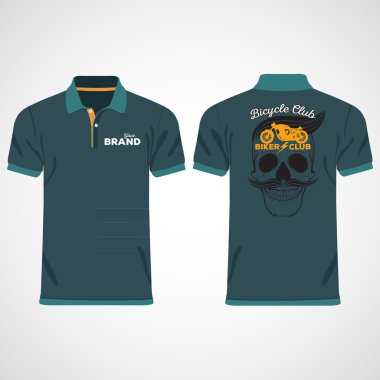 Erkek polo gömlekleri renk. Tasarım şablonu. Vektör çizim
