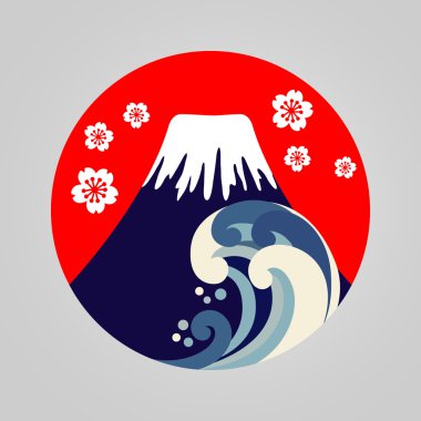 Fuji Dağı'nın logo vektör