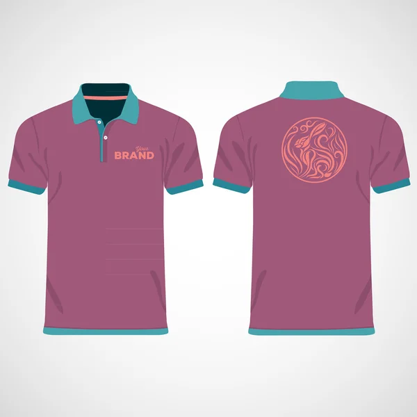 Farbe Männer Poloshirts. Designvorlage. Vektorillustration — Stockvektor