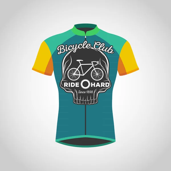 Diseño de camisas de ciclismo — Vector de stock