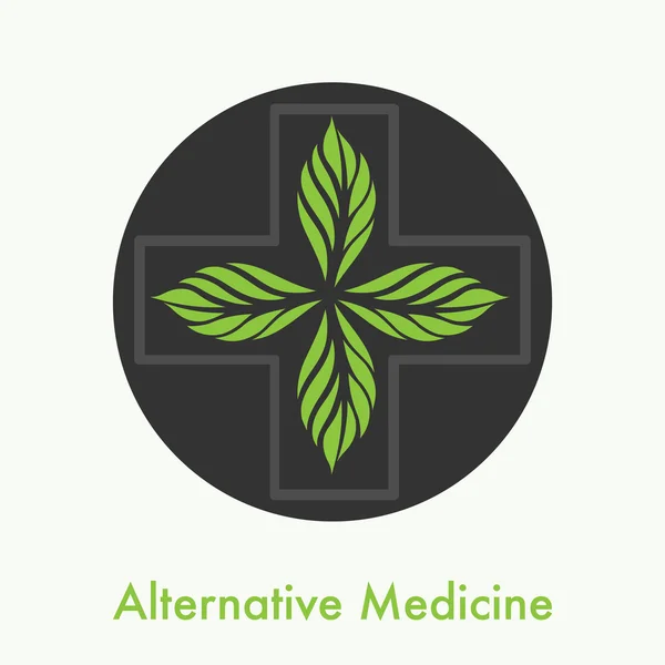 Vettore logo medicina alternativa — Vettoriale Stock