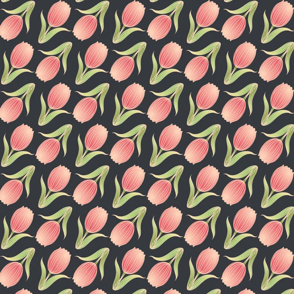 Vecteur de motif floral sans couture — Image vectorielle