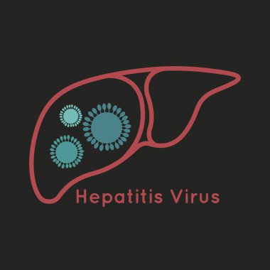 hepatit virüsü logo vektör