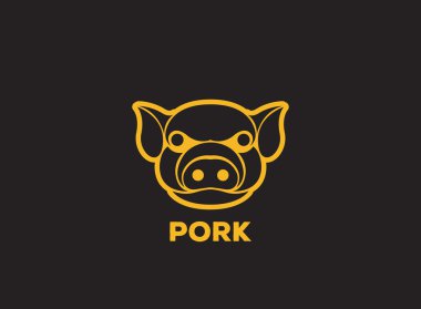 domuz logo şablonu vektör tasarımı