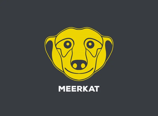 Meerkat logo vector icon design — Stock Vector