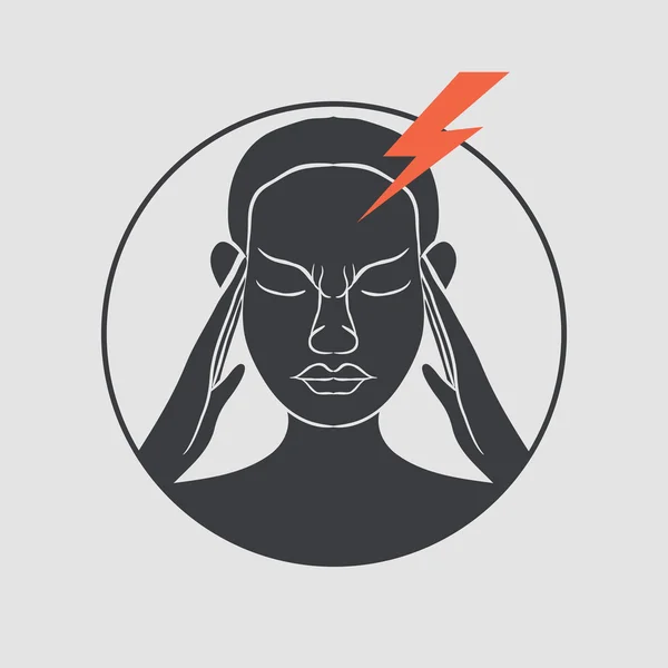Migraine logo vector — Stockvector