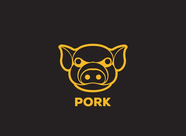 Design de vetor de modelo de logotipo porco — Vetor de Stock