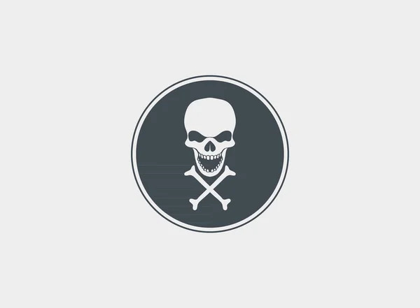 Skull Logo vector icon design — Stock Vector