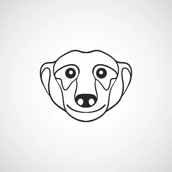 Meerkat logo vector pictogram ontwerp — Stockvector