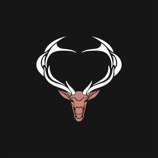 Deer Head Logo Vektor Design — Stockvektor