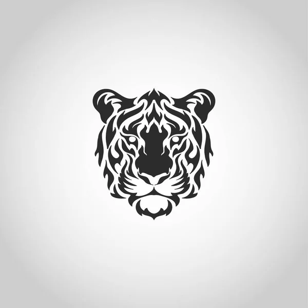 虎のロゴアイコンイラストベクトルテンプレート — ストックベクタ