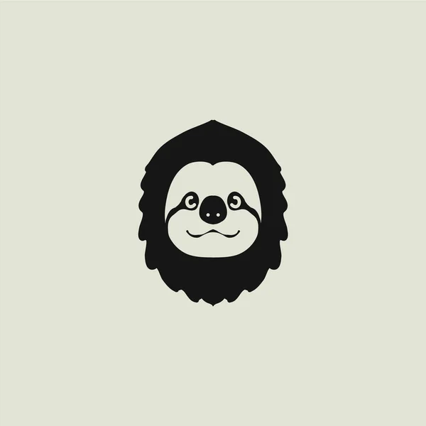 ปแบบเวกเตอร การออกแบบภาพไอคอนโลโก Sloth ภาพประกอบสต็อกที่ปลอดค่าลิขสิทธิ์