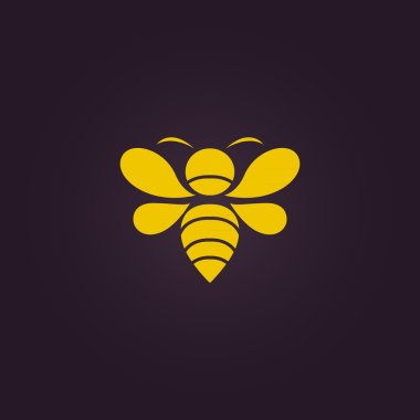 Bee logo vector clipart