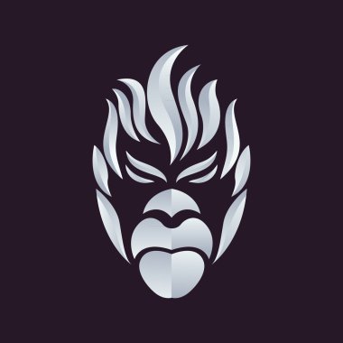 Maymun logo vektör