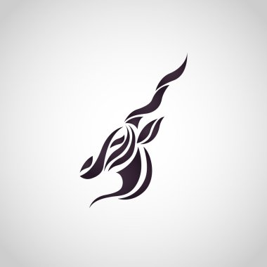 Antelope logo vector clipart