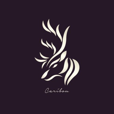 Ren geyiği logo vektör
