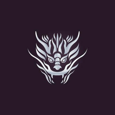 Dragon logo vektör tasarım şablonu, Ejder simgesi.
