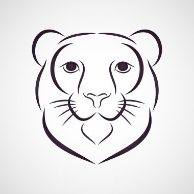 Kar leoparı logo vektör