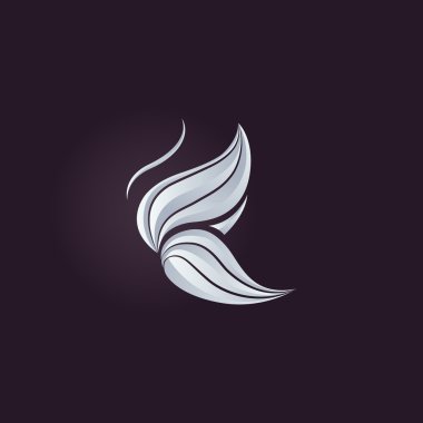 Soyut logo vektör tasarım şablonu, kelebek simgesi.